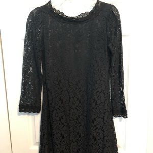 Black lace overlay dress by Reborn.